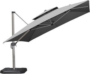 Best Choice Products Paraguas de patio en voladizo de rotación de 360 grados Parasol impermeable plegable para exteriores para cubierta de patio trasero - Product Image 4