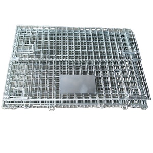 <span class=keywords><strong>Cage</strong></span> de stockage pliante et portable en métal avec roues Cages en treillis métallique - Product Image 2