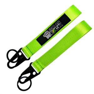 Custom New Style Design <b>Keyring</b> Motorcycle Woven Short Lanyard Strap Eagle Buckle Promotional Keychains & Carabiners - Product Image 4