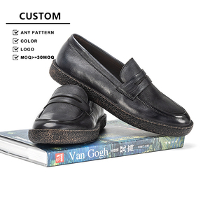 Nouveaux Mocassins Rétro pour Hommes en Cuir Véritable Première Couche Antidérapants Légers Confortables pour la Conduite - Product Image 1