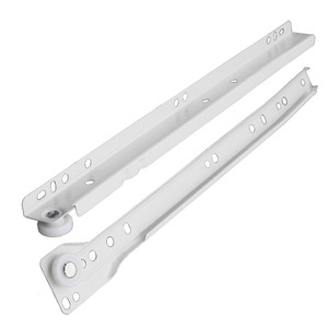 Glissières de tiroir en acier à deux sections, silencieuses, pour clavier, design industriel, surface pulvérisée - Product Image 1