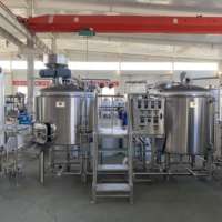 Brasserie à deux cuves de 500L, équipement de brassage et de fermentation de bière, acier inoxydable 304 avec système de contrôle PID, haute qualité