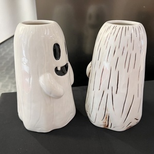 カスタム卸売バーウェアハロウィンホリデープレゼントギフト磁器3Dガラスティキマグカクテルカップかわいいセラミックゴーストティキマグ