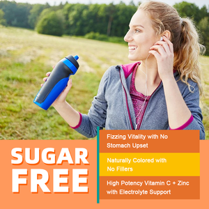 Tabletas Efervescentes de Vitamina C de 1000 mg, Sin Azúcar, Sabor Naranja, con Zinc, para Aumentar la Energía y Reforzar el Sistema Inmunitario - Product Image 5
