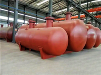 Réservoir de stockage de GPL enterré souterrain, réservoir sous pression horizontal pour station-service et approvisionnement en gaz industriel