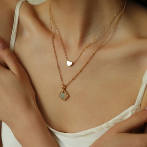 Collier avec pendentif en forme de cœur en acier inoxydable, best-seller ZYO Custom Jewelry, classique, cadeau pour la Saint-Valentin, bijoux tendance. - Product Image 6