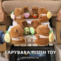 Nouveau porte-clés en peluche Capibara, jouet en coton PP 100%, poupée douce de 13-15 cm