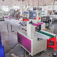 Machine d'emballage automatique à grande vitesse pour pain, sandwichs, beignets, biscuits et gâteaux en sachets oreillers en papier et plastique