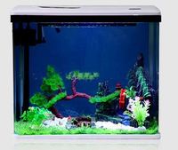 Mini aquarium de table magique en forme de carré, design en verre écologique pour poissons