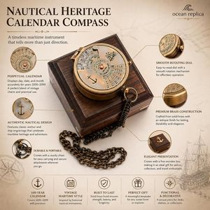 เข็มทิศพกพา ALFA NAUTICAL ทำจากทองเหลือง ขนาด 2 นิ้ว สำหรับการเดินทาง แคมป์ปิ้ง และกิจกรรมกลางแจ้ง - Product Image 6