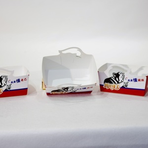 Contenedor de Alimentos de Cartón Ecológico Plegable Personalizado al por Mayor, Venta en Línea de <span class=keywords><strong>Comida</strong></span> Rápida - Product Image 2
