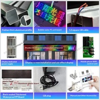 Letrero LED para Exteriores a Todo Color, Pantalla Publicitaria con Texto Desplazable, Montado en Pared, P5, Subtítulos a Color, Transfronterizo