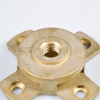 Base de borne aérienne plaquée cuivre et laiton pour système de protection contre la foudre, support de tige filetée pour montage sur toit avec mise à la terre