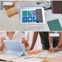 Étui de protection pour tablette intelligente avec support pliable en trois parties, coque arrière souple en TPU, avec porte-stylet pour iPad 6e et 5e génération 9,7 pouces 2018 2017