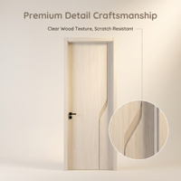 Porte intérieure moderne en bois massif mélaminé pré-assemblée personnalisable, écologique, étanche et insonorisée pour la maison