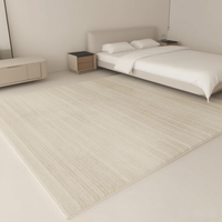 Grand Tapis Crème Champagne de Haute Qualité au Design Moderne, Antidérapant, pour Salon et Chambre