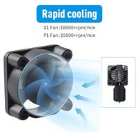 Kipas Pendingin Aksial Dual Ball Bearing 2510 untuk Hotend Bambu Lab A1 P1 X1 X1C Aksesoris Printer 3D