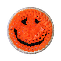 Patchs thermocollants brodés de sequins Smiley, patchs en tissu pour la décoration de vêtements DIY, accessoires vestimentaires en gros