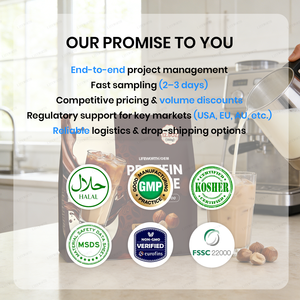 Lifeworth OEM Collagène & Protéines de Lactosérum Café Prise de <span class=keywords><strong>Poids</strong></span> en Poudre Instantanée Café Glacé Adulte Végétalien Sans Gluten - Product Image 6