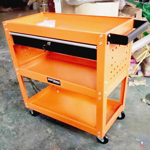 Economical 3-Tier <b>Rolling</b> Steel Cabinet 3 Shelves OBM Customizable for Garage Workshop Warehouse & Repair Shop - Product Image 6