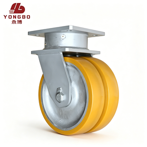 High Dynamic Load 12/16 Inch 7T/10T Anti-Shock Caster Aerospace Manufacturing Extra Heavy Duty Caster Steel Core <strong>PU</strong> <strong>Polyurethane</strong> - Product Image 5