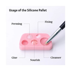 Custom Logo <b>Silicone</b> Lash Lift Brow Lamination Palette Eyelash Tint Mix Tray Multifunction Salon <b>Tool</b> - Product Image 1