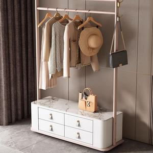 Zxm Luxury Multi-functional Coat Rack Hall Tree Movable Freestanding Clothing/Hat <b>Stand</b> W/ Shelves <b>Laundry</b> Basket - Product Image 4