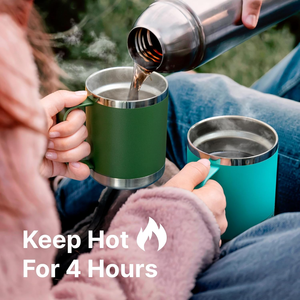 Vente flash : Tasse à café isotherme à double paroi en acier inoxydable 304 rouge de 12 oz avec couvercle anti-fuite sans BPA pour un usage au bureau - Product Image 5