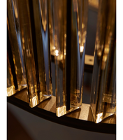 Lampe suspendue en verre au design nordique américain personnalisé, luminaires suspendus LED circulaires pour salon, villa haut de gamme, éclairage décoratif