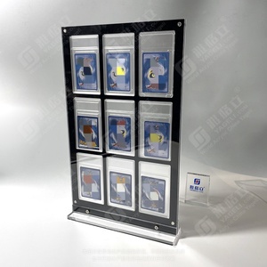 Yageli Custom Desktop 9 Slot Acrylic Pokemoned Graded Sports Card Slab Frame Holder Trading Cards Display Frame - Product Image 4