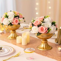 Lot de Vases Métalliques Multi-Tailles pour Décoration de Mariage, Hôtels et Maisons – Idéal pour Arrangements Floraux et Décoration de Table