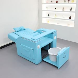 Chaise de Pédicure Électrique de Luxe Moderne Bleue et Noire pour Salon de Beauté, avec Massage <span class=keywords><strong>du</strong></span> Dos, Station de Manucure et Spa des Pieds – Fournisseur d'Usine - Product Image 3