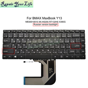 RU ruso nuevo teclado negro para ordenador portátil <span class=keywords><strong>BMAX</strong></span> MaxBook <span class=keywords><strong>Y13</strong></span> MB30010010 RT132HS X390G teclados de repuesto con retroiluminación - Product Image 2