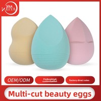 Éponge de maquillage solide, nouvelle, dense, lavable, multi-formes, pour usage humide et sec, couleur unie, fournie directement par l'usine de Guangzhou