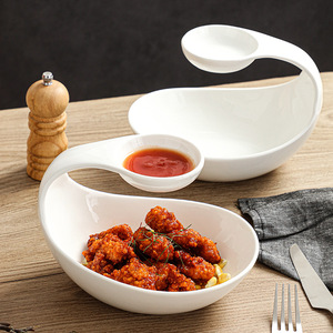 Modern Garden Green Ceramic Tableware Set High Quality Home Dinnerware with Eco-Friendly Salad Bowl for Pasta Made from <b>Clay</b> - Product Image 2