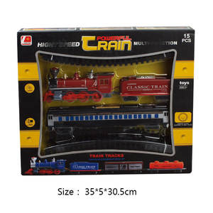 Tren de Juguete Clásico a Pilas, Pista de Tren para Niños, Juguete de Bricolaje, Pista de Tren Eléctrica de Simulación con Luces y Música - Product Image 6