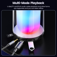 Altavoz Portátil para Exteriores Toocki, Audio Hi-Fi 360 °   Espectáculo de luces coloridas, diseño compacto para fiestas y campamentos