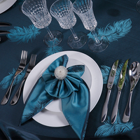 Serviette de table brodée pour noël fête de mariage absorbant coton maison serviettes en tissu accessoires de salle à manger