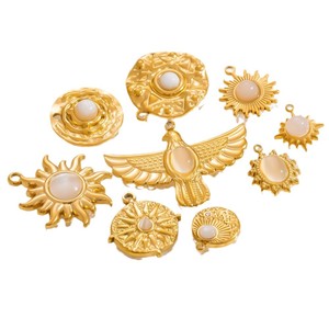 Diy Jewelry Accessories Mixed Shapes Stainless Steel Pendant Parts For Necklace Making <b>Titanium</b> Steel Jewelry Components - Product Image 5