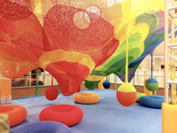 Red de Cuerdas de Ganchillo Colorida Suspendida Personalizada para Centro Comercial, Red de Escalada Interactiva para Niños, Ecológica, con Certificación CE, Columpios Interiores