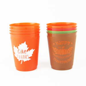 Bicchieri di plastica <span class=keywords><strong>per</strong></span> il ringraziamento bicchieri di plastica autunnali riutilizzabili offrono <span class=keywords><strong>grazie</strong></span> bicchieri di plastica decorazioni <span class=keywords><strong>per</strong></span> feste autunnali - Product Image 4