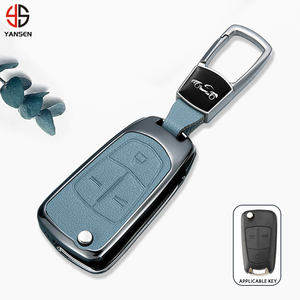 Housse de télécommande de voiture pour <span class=keywords><strong>Opel</strong></span>/Vauxhall Corsa D 2007 2008 2009 2010 2011 2012 2013 2014 <span class=keywords><strong>Porte</strong></span>-clés de voiture Shell Keychain - Product Image 1