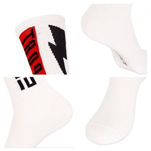 High Quality Fashion Wholesale Multicolor Jacquard logo Crew Athletic <b>Socks</b> Men Custom Sports <b>Socks</b> for Men - Product Image 4