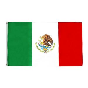 Drapeau national du Mexique en polyester, taille personnalisée 3x5 pieds (90x150cm), Banderas de Mexique - Product Image 1