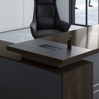 Bureau de direction extensible en bois massif, design moderne et luxueux, convertible, pour bureau à domicile