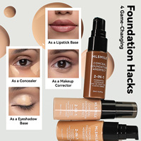 BB Cream Foundation Cair Tahan Lama Non-Komedogenik Pemutih Tahan Air Tekstur Halus Menyamarkan Noda Melembapkan