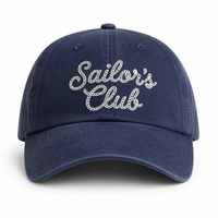 Casquette de baseball vintage délavée style Dad Hat, 6 panneaux, non structurée, en coton lavé, profil bas, visière incurvée, brodée