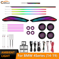 Kit de Luces LED Ambientales para Auto de 64 Colores para BMW Serie 4 Coupé F32 M4 F82/F83, Accesorios de Iluminación Interior para Molduras de Puerta, OEM