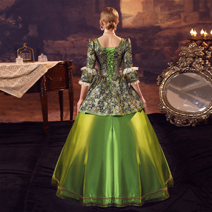 Vestidos Largos de Fiesta Estilo Gótico Victoriano con Cuello Cuadrado y Mangas Largas Acampanadas, Estilo Rococó Europeo Barroco para Bailes de Máscaras, 2023 - Product Image 3