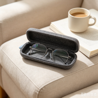 Étui à lunettes en feutre personnalisé avec logo, pliable, durable, écologique, léger, avec fermeture éclair, portable, facile à nettoyer